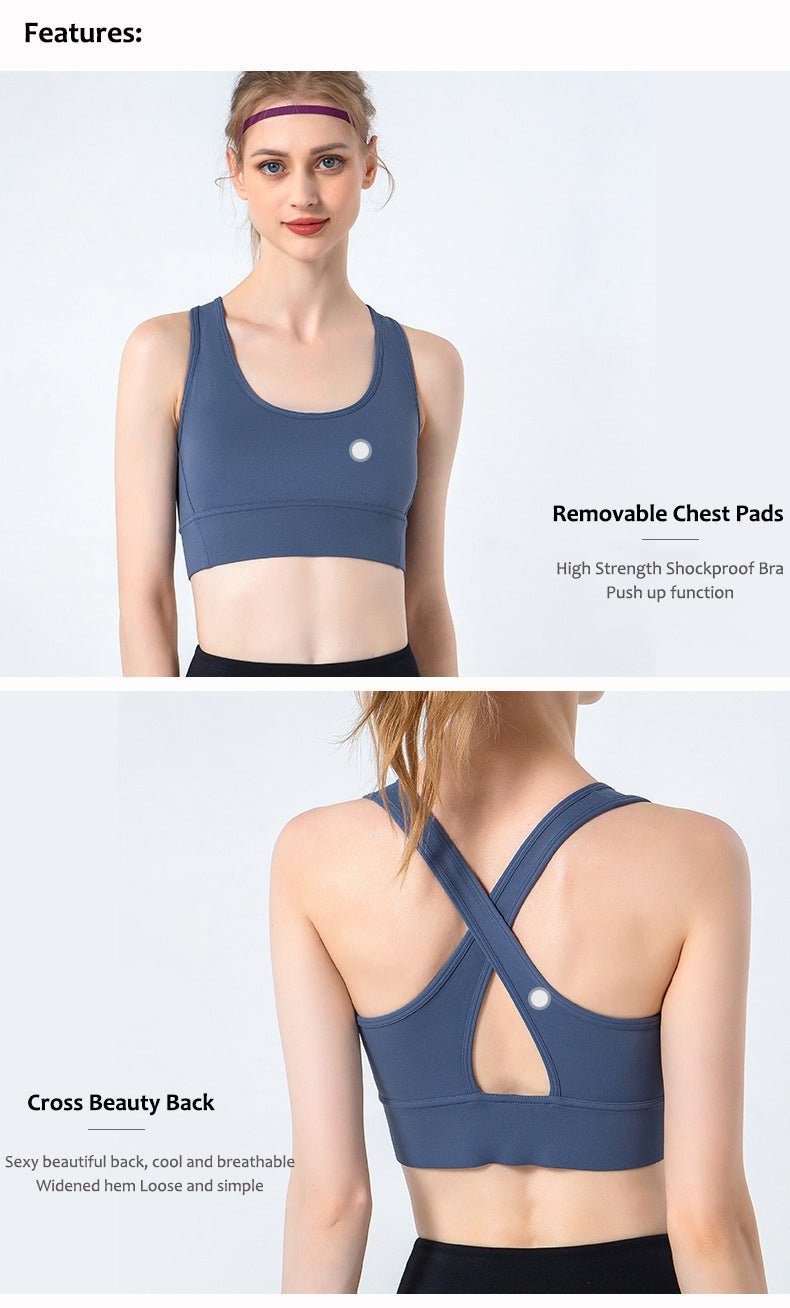 High Impact Cross Back Sports Bra - Sidiou Group
