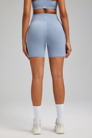  high waist #blue yoga shorts and butt lift by Anniou
