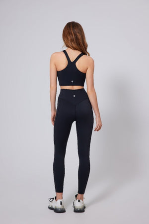 high waisted peach hip yoga leggings in #black by Anniou