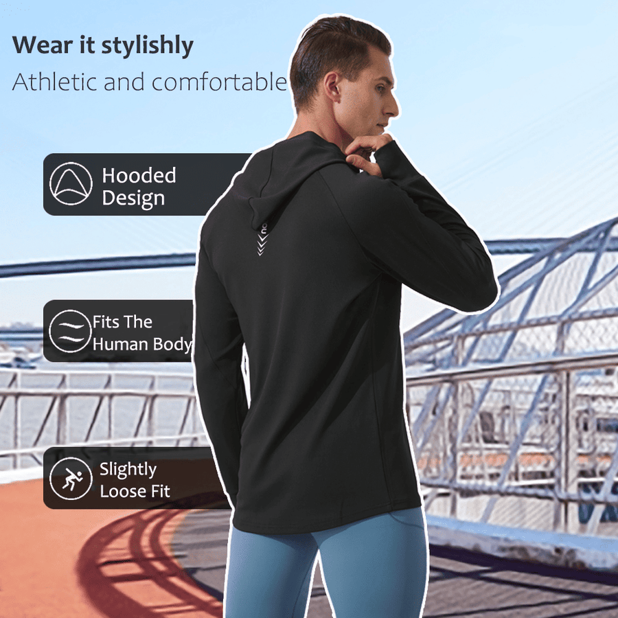 Men's  Hooded UPF 100+ Sports Sweatshirt loose fit 