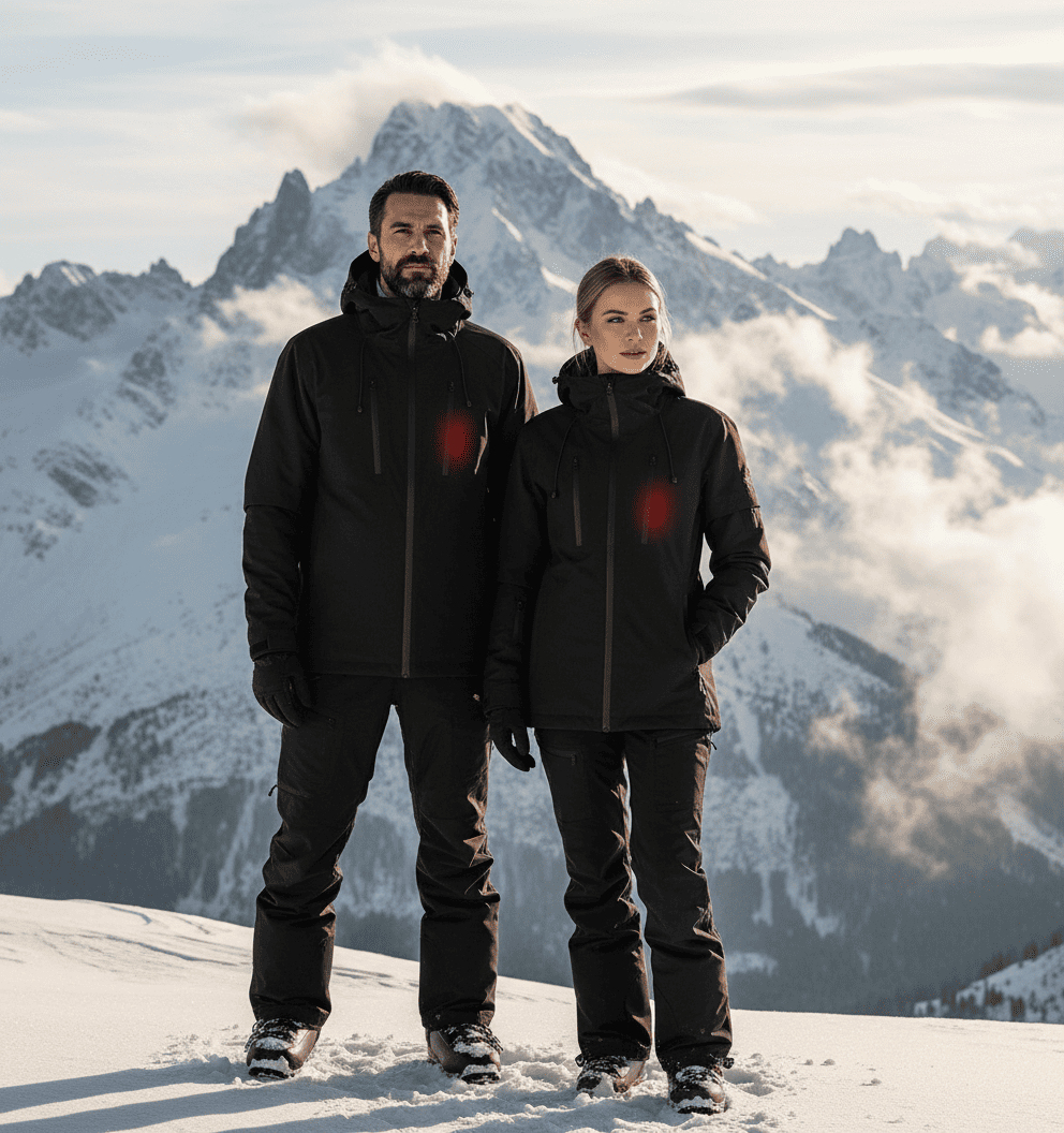 Heated Outdoor Jacket in black