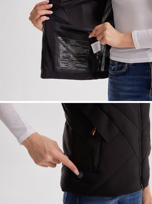 inner storage pocket and one‑touch heating control button