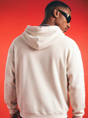 #ivory Streetwear Waffle Knit Hoodie