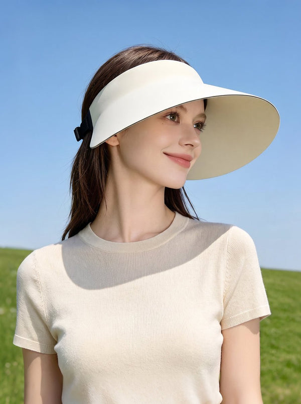 #ivory Wide Brim Foldable Visor Ha UPF50+