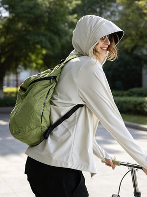#ivory Womens Black Coated UV Protection Jacket