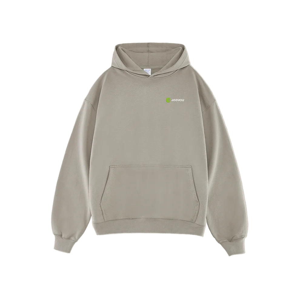 Khaki Oversized Heavyweight French Terry Hoodie