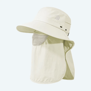 #khaki UPF50 Fishing Hat with Face Protection