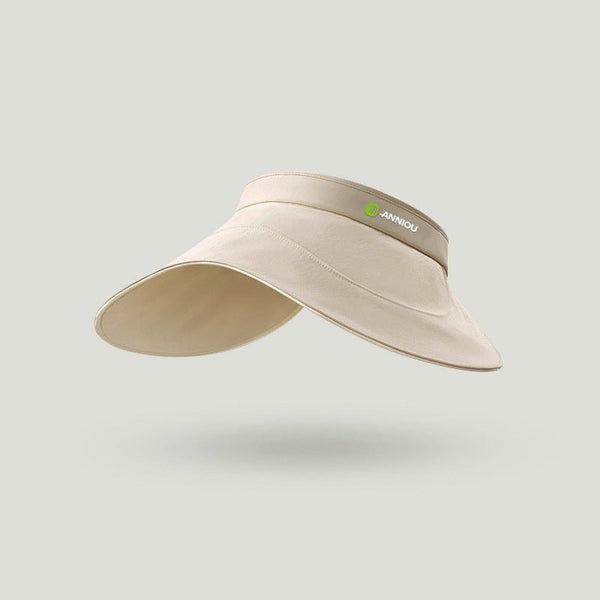 #khaki UPF50 Curved Wide Brim Visor Hat
