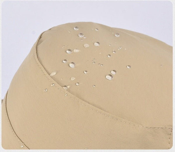 #khaki Wide Brim Sun Hat waterproof detail