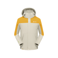 khaki hooded Teflon 3-in-1 Shell Jacket