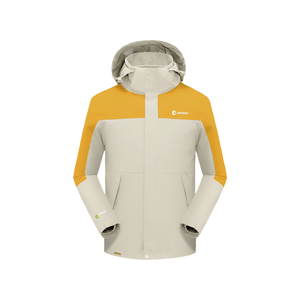 khaki hooded Teflon 3-in-1 Shell Jacket