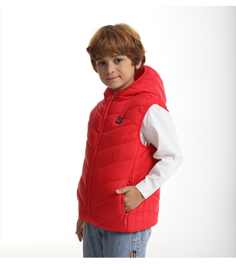 Kids Hooded Heated Gilet - Sidiou Group