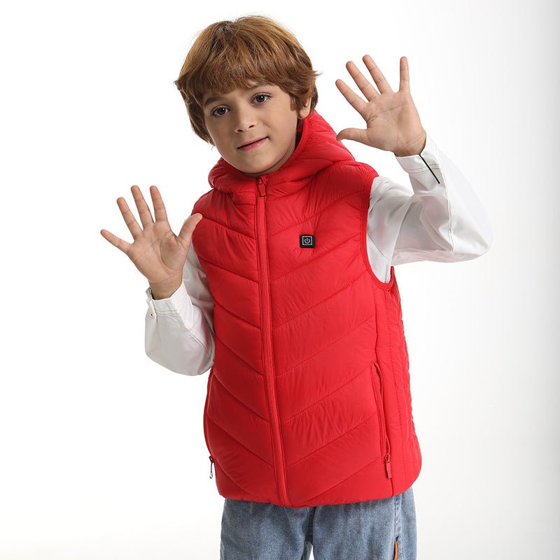 Kids Hooded Heated Gilet - Sidiou Group