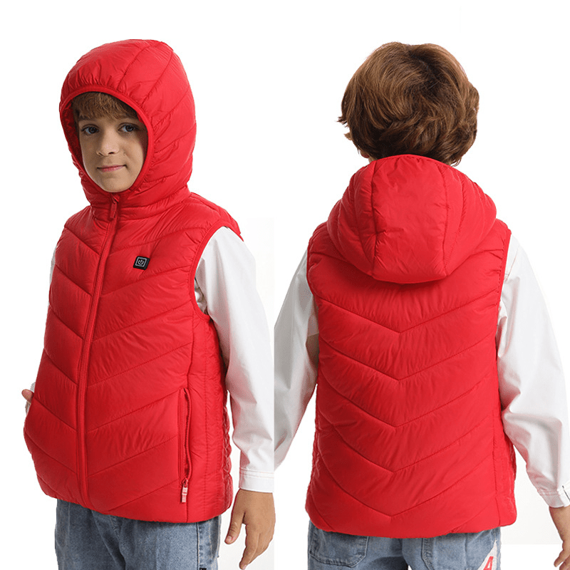 Kids Hooded Heated Gilet - Sidiou Group