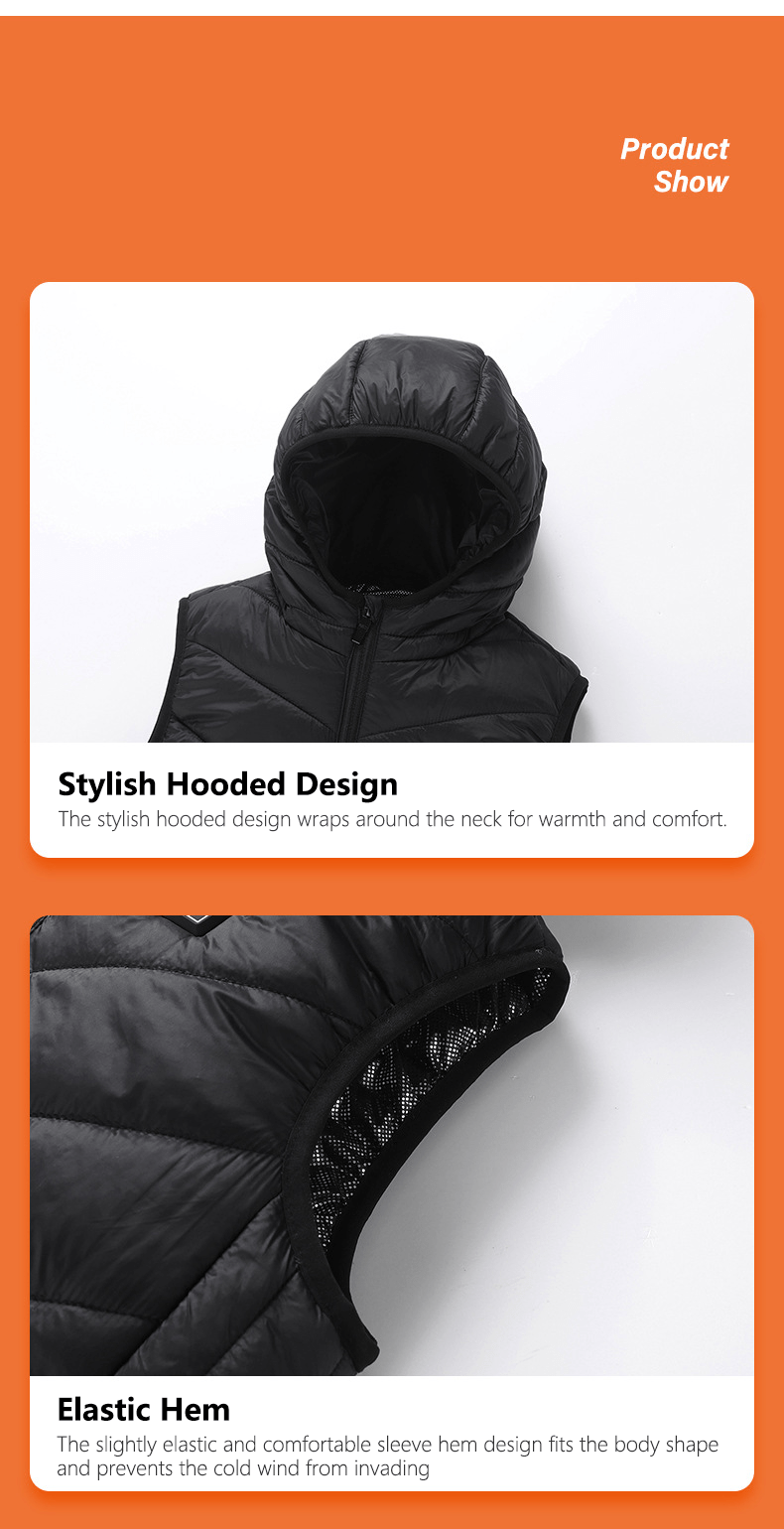 Kids Hooded Heated Gilet - Sidiou Group