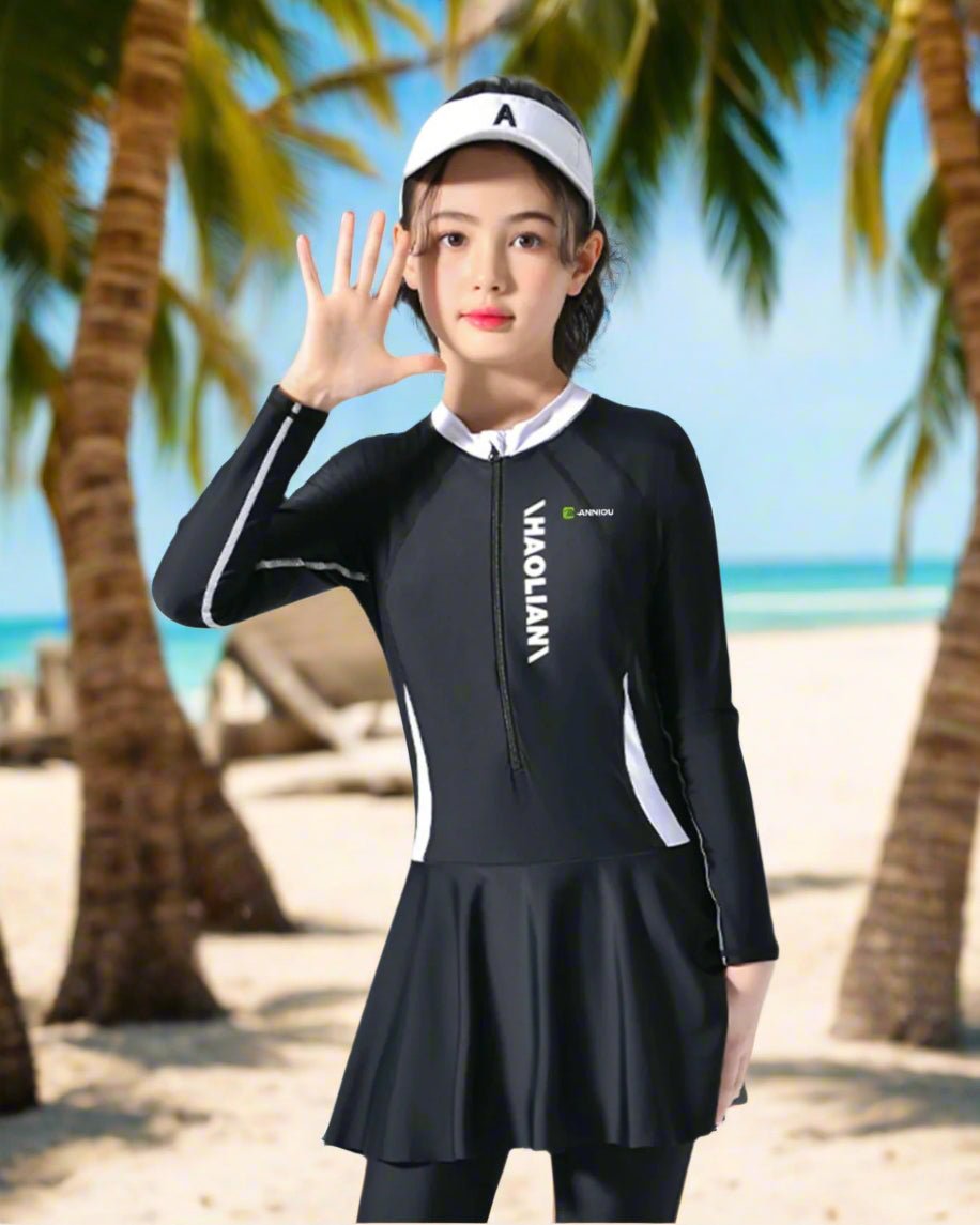 Kids UPF50+ Skirt Swimsuit - Sun Protection Clothing