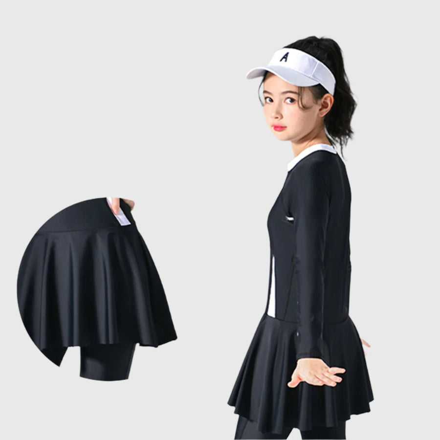 Kids UPF50+ Skirt Swimsuit - Sun Protection Clothing