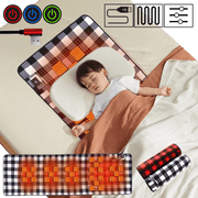 kids check heated mat with baby sleeping