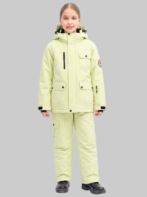 #lemonyellow Kids Winter Snowboarding Outfit