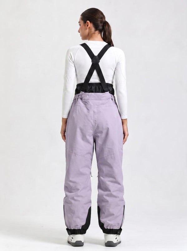#Lightpurple Rear of Women's Suspender Ski Bib Pants