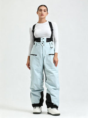 #lightblue Women's Suspender Ski Bib Pants