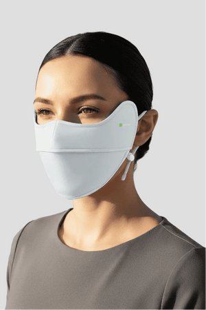 light gray UPF 100 lightweight face mask