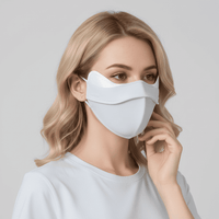 light gray Lycra Anti UV Face Mask