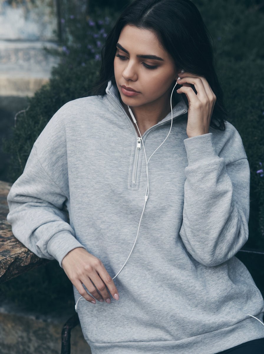 #lightgrey 1/4 Zip Pullover