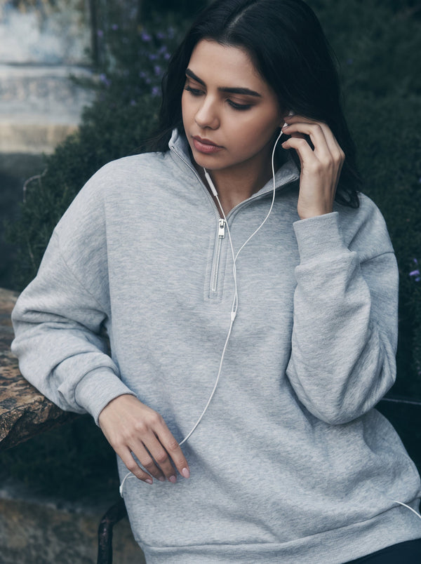#lightgrey 1/4 Zip Pullover
