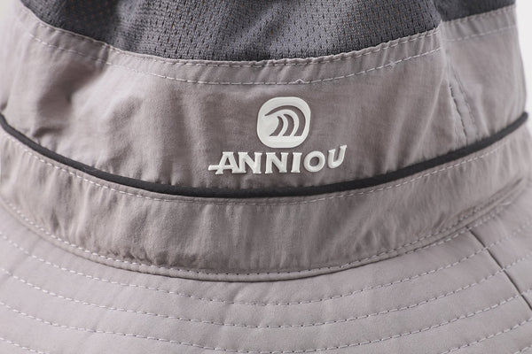 #lightgrey(adult) Bucket Hat of windproof logo detail