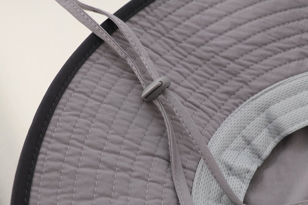 #lightgrey(adult) Bucket Hat of windproof rope detail
