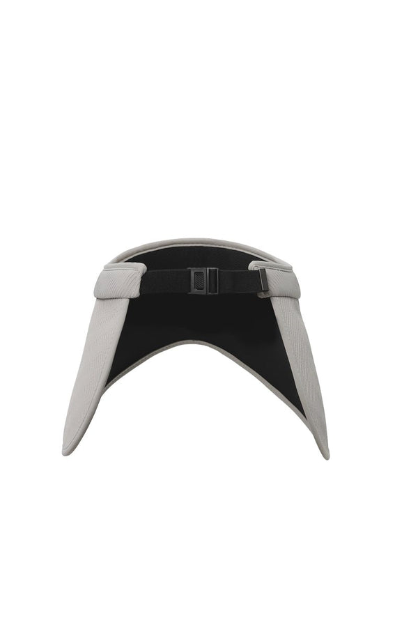 #lightgrey Extra Wide Brim Visor Hat of back view
