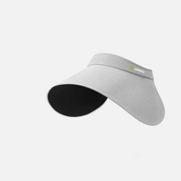 #lightgrey Extra Wide Brim Visor Hat of front side