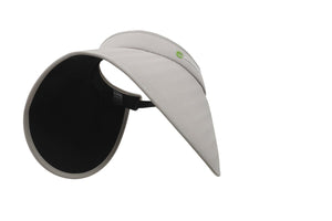 #lightgrey Extra Wide Brim Visor Hat of front side view