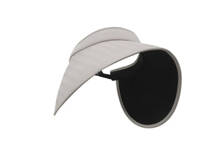 #lightgrey Extra Wide Brim Visor Hat of side view