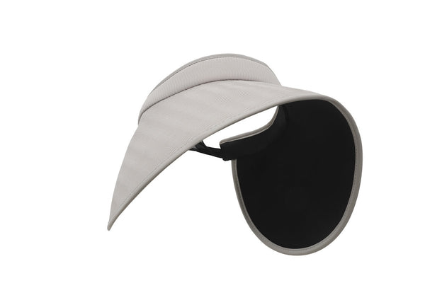 #lightgrey Extra Wide Brim Visor Hat of side view