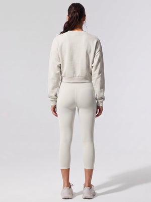 #lightgrey Oversized Crewneck Sweatshirt Leggings Set of back view