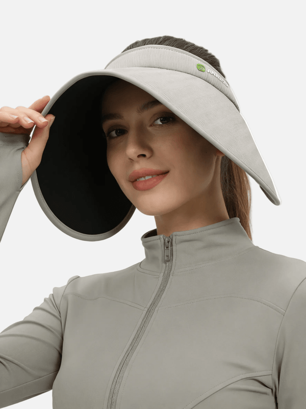 #lightgrey UPF50 Extra Wide Brim Visor Hat