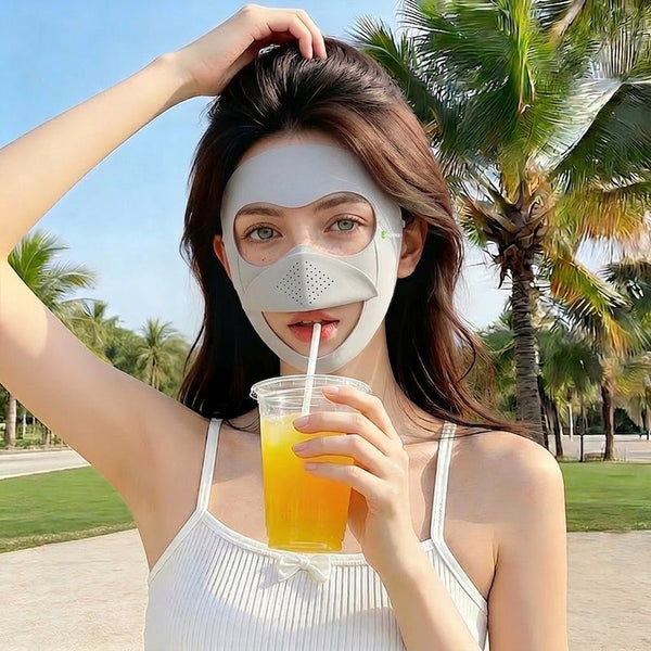 #lightgrey drinkable Face Mask