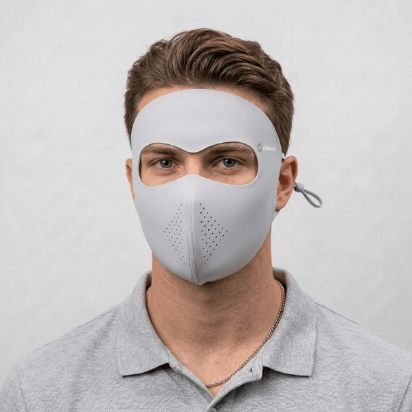 #lightgrey mens drinkable Face Mask