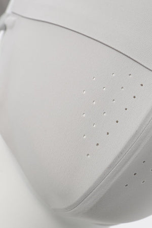 #lightgrey silk cooling uv protection face mask of detail