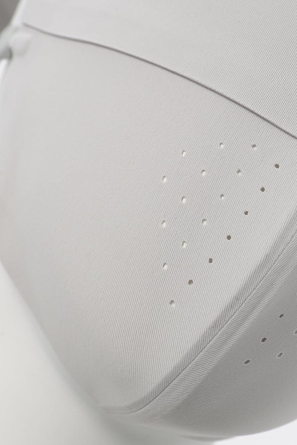 #lightgrey silk cooling uv protection face mask of detail