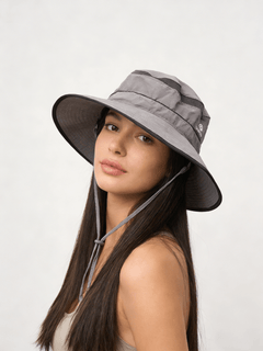 #lightgrey (adult) womens UPF50 Breathable Bucket Hat