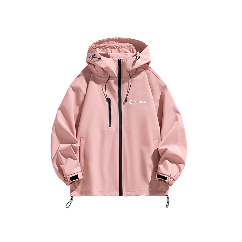 light pink Breathable Hooded Shell Jacket