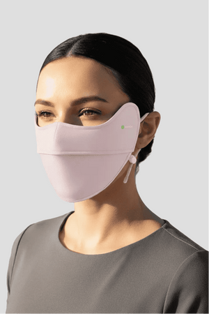 light pink UPF 100 lightweight face mask