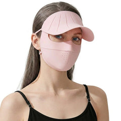 #lightpink UV Wide Brim Face Mask UPF50