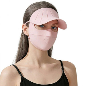 #lightpink UV Wide Brim Face Mask UPF50
