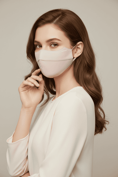 light pink uv silk face mask upf 50+