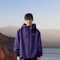 man wearing a  Breathable Hooded Shell Jacket