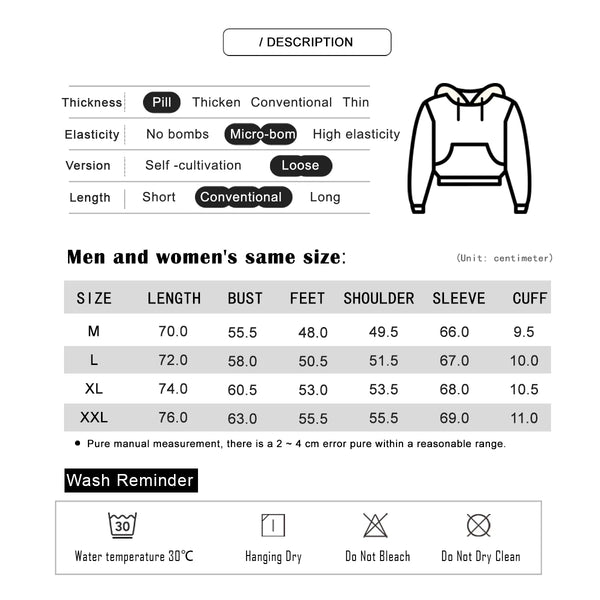 masked hoodie size guide